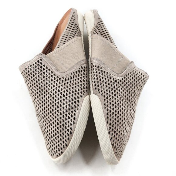 FRYE Melanie Silver Metallic Leather Perforated Mules Flat Breathable - Picture 6 of 8